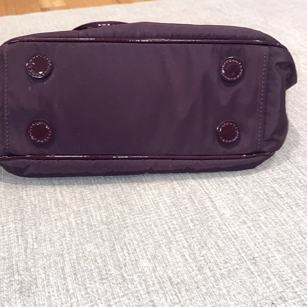 Brighton Campbell purple nylon silver studded shoulder bag. - Picture 5 of 11
